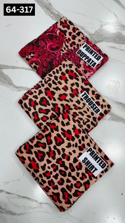 VOL 64 | DS C317 | DIGITAL PRINTED KHADDAR 3PC KHADDAR DUPATTA