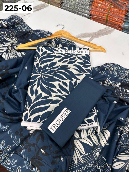 VOL 225 | DS 06 | Mirha LAWN |  DIGITAL PRINTED LAWN 3PC PRINTED LAWN SHIRT PLAIN TROUSER PRINTED LAWN DUPATTA