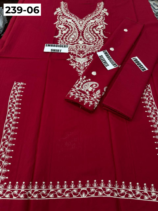 VOL 239 | DS 06 | LAWN EMBROIDERED CO-ORD SET 2PC