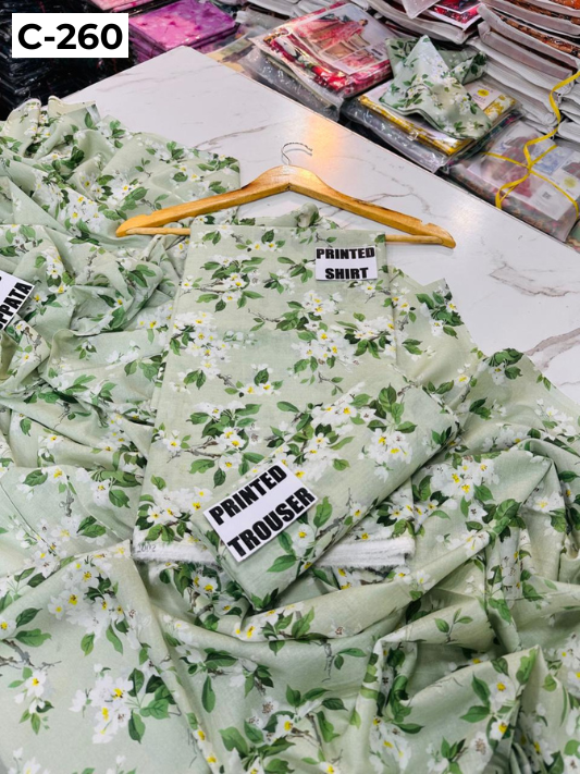 MIRHA LAWN DIGITAL PRINTED 3PC | DS C260 |