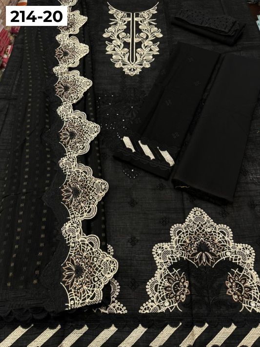 VOL 214 | DS 20 | LAWN LUXURY EMBROIDERED 3PC