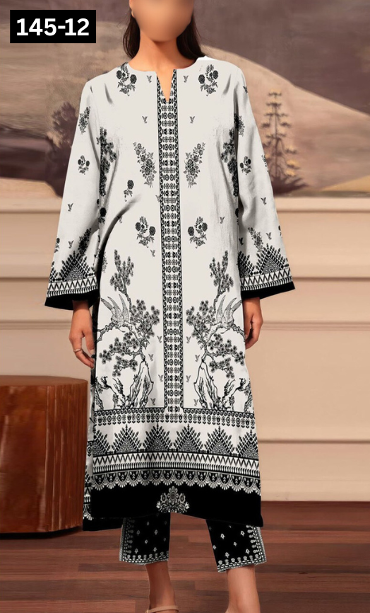 VOL 145 | DS 12 | DIGITAL PRINTED LAWN 2PC | CO-ORD SET