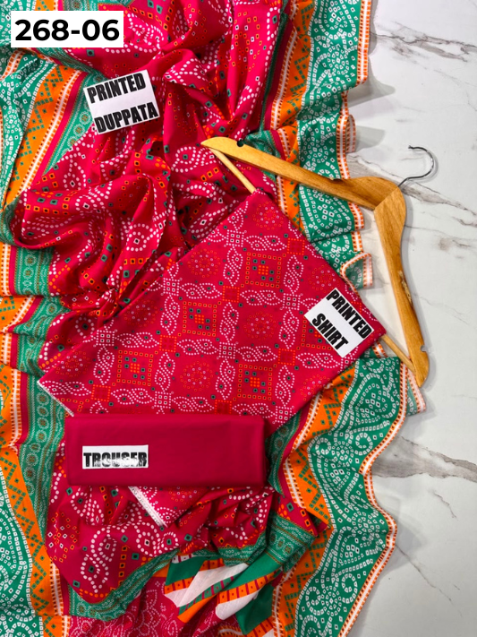 VOL 268 | DS 06 | Mirha LAWN |  DIGITAL PRINTED LAWN 3PC PRINTED LAWN SHIRT PLAIN TROUSER PRINTED LAWN DUPATTA