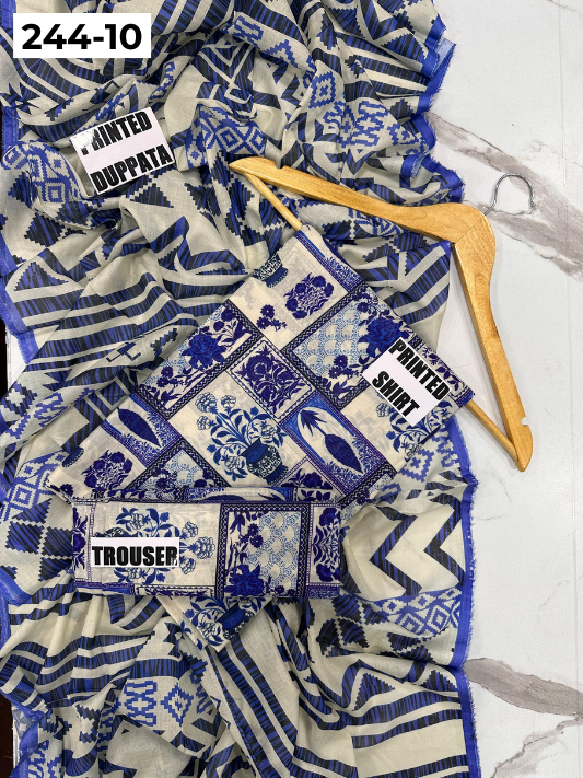 VOL 244 | DS 10 | SAPPHIRE | DIGITAL PRINTED LAWN THREE PIECES