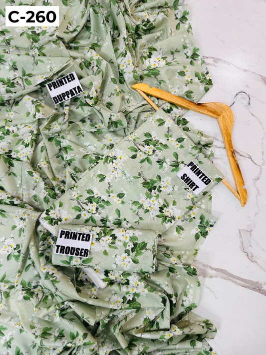 MIRHA LAWN DIGITAL PRINTED 3PC | DS C260 |
