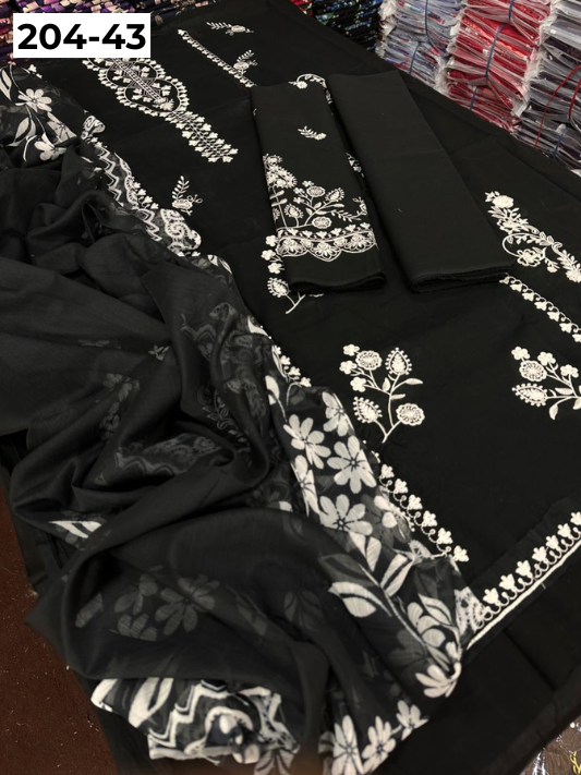 Vol 204 | DS 43 | LAWN EMBROIDERED THREE PIECE COLLECTION