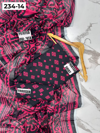 VOL 234 | DS 14 | Baroque | DIGITAL PRINTED LAWN THREE PIECES