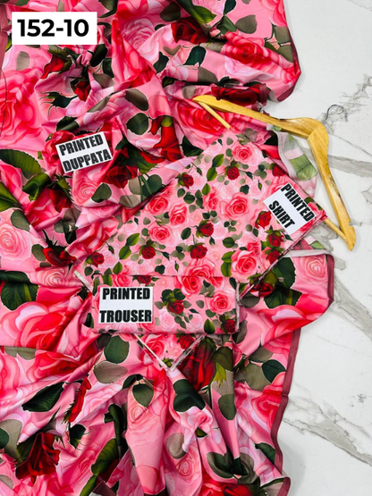 VOL 152 | DS 10 | DIGITAL PRINTED LINEN 3PC LINEN DUPATTA