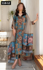 VOL 118 | DS 12 | DIGITAL PRINTED BANADORA LAWN 3PC VOIL LAWN DUPATTA