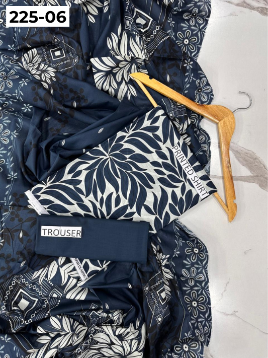 VOL 225 | DS 06 | Mirha LAWN |  DIGITAL PRINTED LAWN 3PC PRINTED LAWN SHIRT PLAIN TROUSER PRINTED LAWN DUPATTA