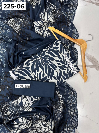 VOL 225 | DS 06 | Mirha LAWN |  DIGITAL PRINTED LAWN 3PC PRINTED LAWN SHIRT PLAIN TROUSER PRINTED LAWN DUPATTA