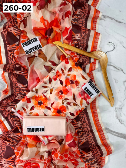 VOL 260 | DS 02 | Madham By Lala | DIGITAL PRINTED LAWN THREE PIECES