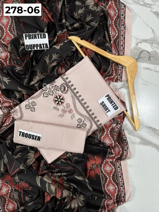 VOL 278 | DS 06 | MANNAT BY SHANAYA | DIGITAL PRINTED 3PC STONE VISCOSE SHIRT, PRINTED TROUSER, PRINTED STONE VISCOSE DUPATTA