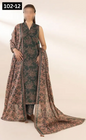 VOL 102 | DS 12 | DIGITAL PRINTED TANA DORA LAWN 3PC VOIL LAWN DUPATTA
