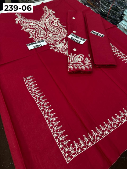 VOL 239 | DS 06 | LAWN EMBROIDERED CO-ORD SET 2PC