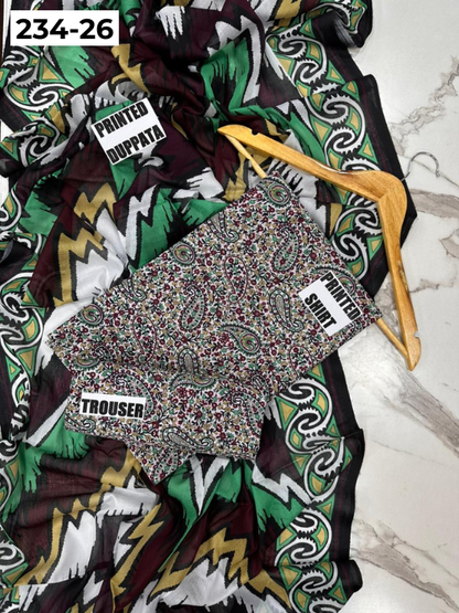 VOL 234 | DS 26 | Baroque | DIGITAL PRINTED LAWN THREE PIECES
