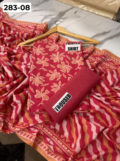 VOL 283 | DS 08 | PREMIUM DHANAK WINTER COLLECTON - DIGITAL PRINTED 3 PIECE SUIT