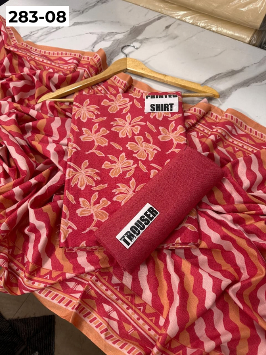 VOL 283 | DS 08 | PREMIUM DHANAK WINTER COLLECTON - DIGITAL PRINTED 3 PIECE SUIT
