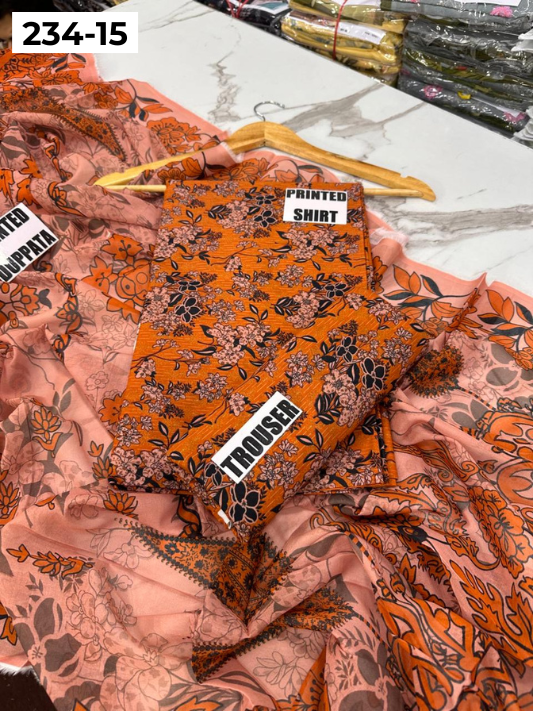 VOL 234 | DS 15 | Baroque | DIGITAL PRINTED LAWN THREE PIECES