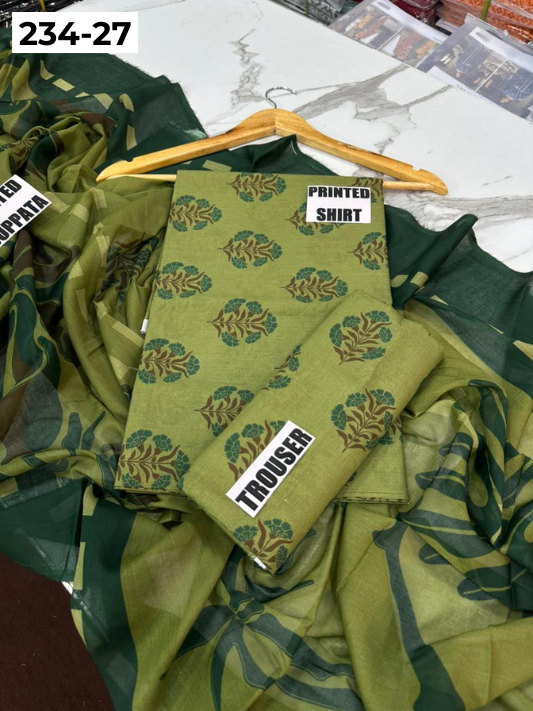 VOL 234 | DS 27 | Baroque | DIGITAL PRINTED LAWN THREE PIECES