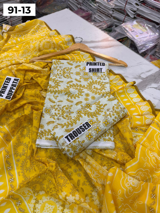 VOL 91 | DS 13 | DIGITAL PRINTED LAWN 3PC LAWN DUPATTA