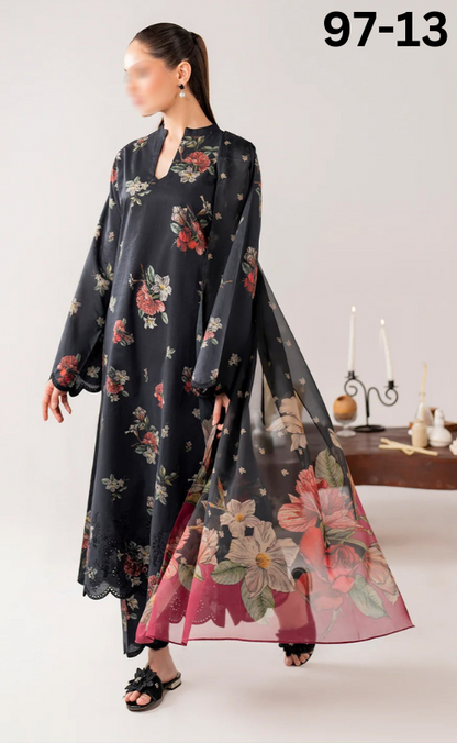 VOL 97 | DS 13 | DIGITAL PRINTED LAWN 3PC LAWN DUPATTA