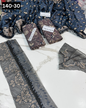 VOL 140 | DS 30 | DIGITAL PRINTED BANADORA LAWN 3PC | VOIL LAWN DUPATTA | EMBROIDERED ORAGANZA PATCHES