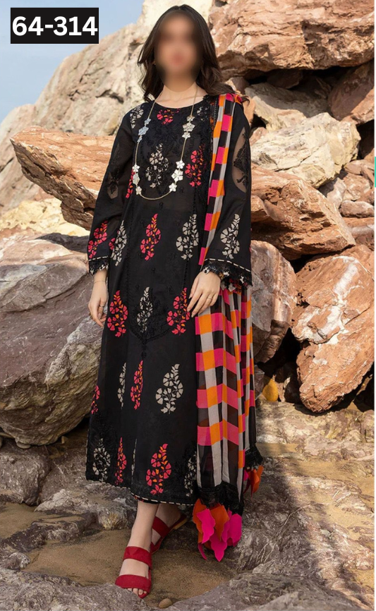 VOL 64 | DS C314 | DIGITAL PRINTED KHADDAR 3PC KHADDAR DUPATTA