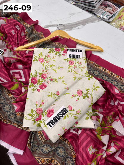 VOL 246 | DS 09 | Bareeze | DIGITAL PRINTED LAWN THREE PIECES