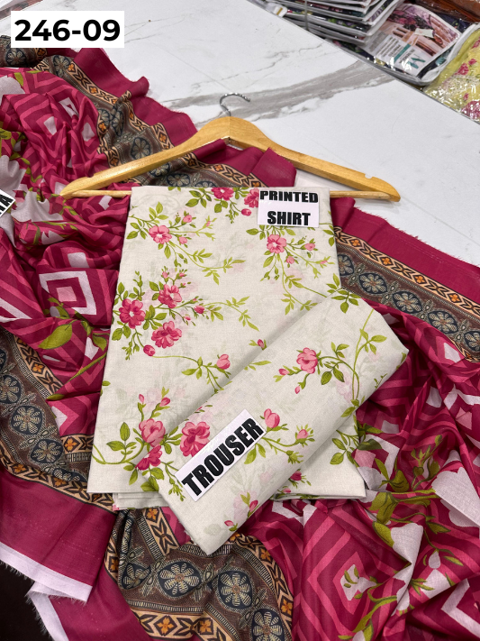 VOL 246 | DS 09 | Bareeze | DIGITAL PRINTED LAWN THREE PIECES