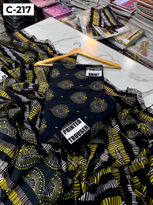 MIRHA LAWN DIGITAL PRINTED 3PC | DS C217 |