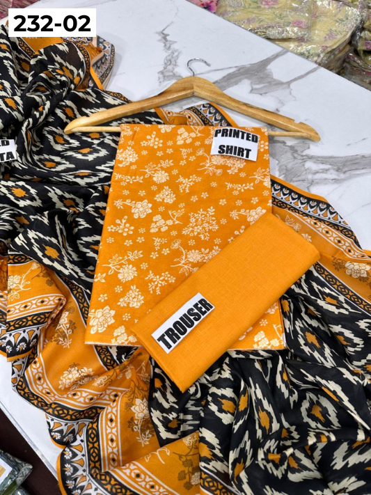 VOL 232 | DS 02 | Sapphire LAWN |  DIGITAL PRINTED LAWN THREE PIECES LAWN SHIRT LAWN DUPATTA