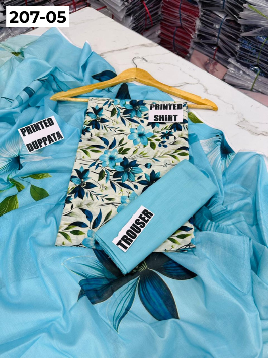 VOL 207 | DS 05 | DIGITAL PRINTED LAWN 3PC LAWN DUPATTA
