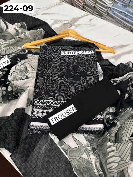 VOL 224 | DS 09 | Alkaram Studio LAWN |  DIGITAL PRINTED BANADORA LAWN SHIRT PLAIN TROUSER TANADORA LAWN DUPATTA