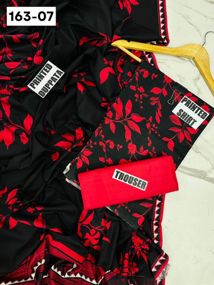 VOL 163 | DS 07 | DIGITAL PRINTED LINEN 3PC LINEN DUPATTA