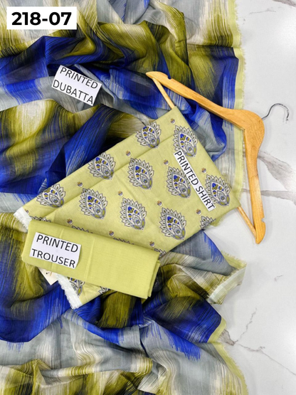 VOL 218 | DS 07 | Madham By Lala | LAWN DIGITAL PRINTED LAWN SHIRT PLAIN TROUSER VOIL LAWN DUPATTA