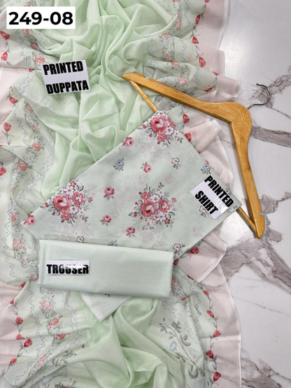 VOL 249 | DS 08 | Momina | DIGITAL PRINTED 3PC LAWN SHIRT, PRINTED TROUSER, PRINTED VOIL DUPATTA