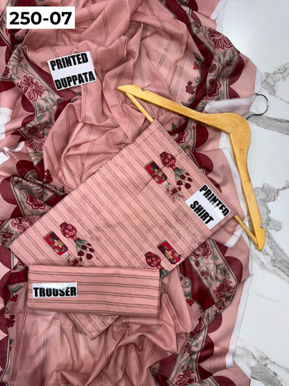 VOL 250 | DS 07 | Gulzeb | DIGITAL PRINTED 3PC LAWN SHIRT, PRINTED TROUSER, PRINTED VOIL DUPATTA