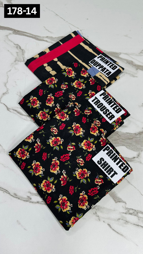 VOL 178 | DS 14 | DIGITAL PRINTED KHADDAR 3PC KHADDAR DUPATTA