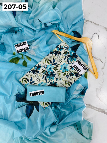 VOL 207 | DS 05 | DIGITAL PRINTED LAWN 3PC LAWN DUPATTA