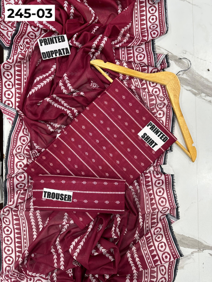 VOL 245 | DS 03 | alkaram | DIGITAL PRINTED LAWN THREE PIECES