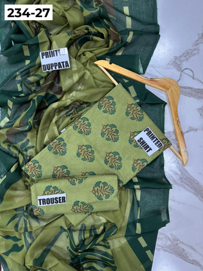 VOL 234 | DS 27 | Baroque | DIGITAL PRINTED LAWN THREE PIECES