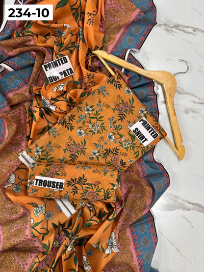 VOL 234 | DS 10 | Baroque | DIGITAL PRINTED LAWN THREE PIECES