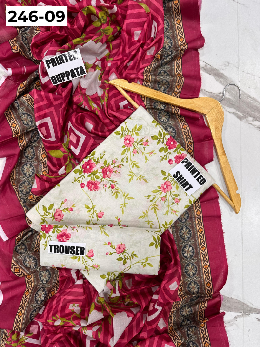 VOL 246 | DS 09 | Bareeze | DIGITAL PRINTED LAWN THREE PIECES