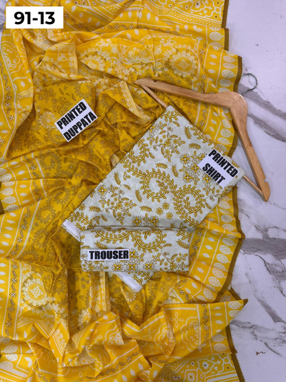 VOL 91 | DS 13 | DIGITAL PRINTED LAWN 3PC LAWN DUPATTA