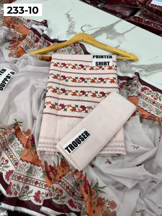 VOL 233 | DS 10 | Coco By Shanaya | DIGITAL PRINTED LAWN THREE PIECES
