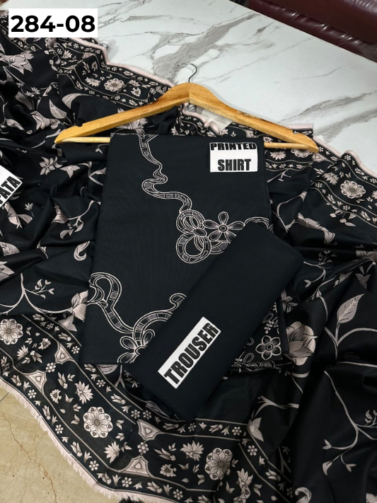 VOL 284 | 08 | SARAH BY SHANAYA | DIGITAL PRINTED 3PC CORDUROY KHADDAR SUIT | PRINTED SHIRT, TROUSER & DUPATTA