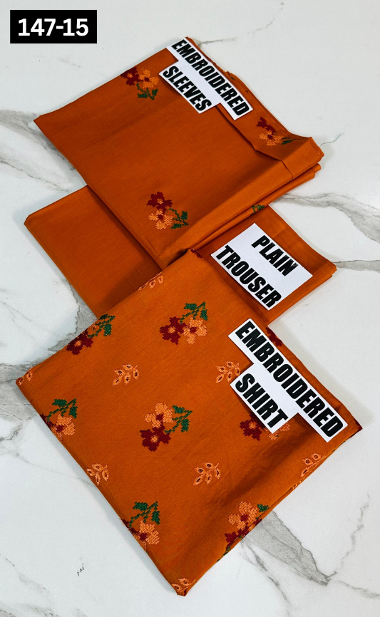 VOL 147 | DS 15 | EMBROIDERED COTTON CAMBRIC 2PC