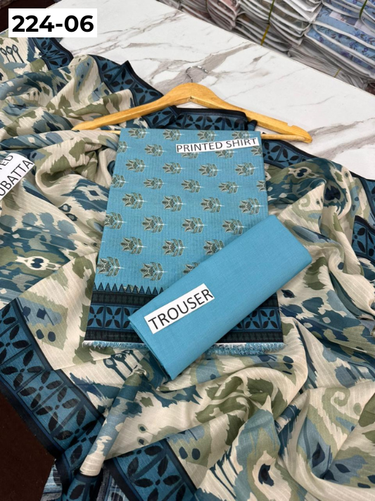 VOL 224 | DS 06 | Alkaram Studio LAWN |  DIGITAL PRINTED BANADORA LAWN SHIRT PLAIN TROUSER TANADORA LAWN DUPATTA
