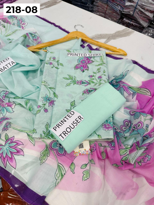 VOL 218 | DS 08 | Madham By Lala | LAWN DIGITAL PRINTED LAWN SHIRT PLAIN TROUSER VOIL LAWN DUPATTA